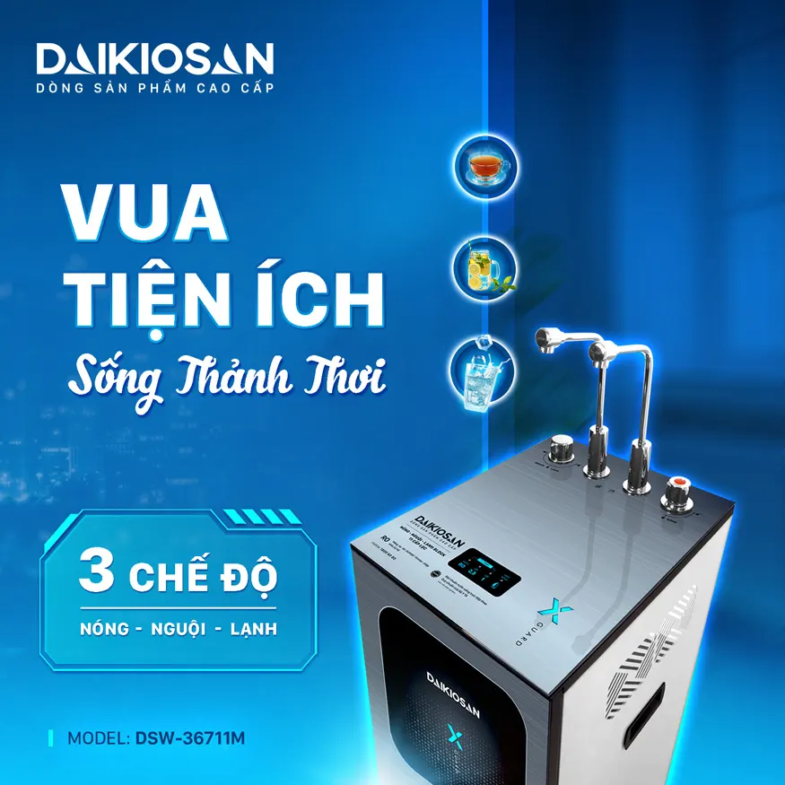  Máy Lọc Nước Từ Trường Nóng Nguội Lạnh Daikiosan DSW-36711M